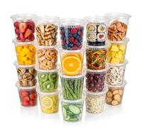 Romon 24oz Recipientes HerméTicos con Tapa, 24 Set Tupper Hermetico sin BPA, Envases Plástico Para Comida, Reutilizable Meal Prep Containers, Antifugas Faciles, Compatible Con Microondas Nevera