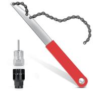 Romon 3-in-1 Llave de Cadena para Bicicleta, Remover de Biela, Látigo de Cadena Extractor, Desmontar los Piñones del Cassette de Bicicleta, Herramienta Extracción de Cassette, para Cadenas de 8, 9, 10