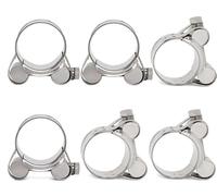 Romon 6 Pcs Abrazaderas de acero inoxidable 304 con Ancho 18mm, 23-25mm Abrazaderas de Ductos, Abrazaderas metalicas para Coche, Agua y Reparación