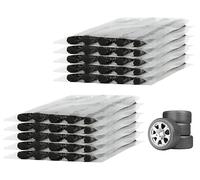 Romon 60 Piezas Kit Repara Pinchazos Coche, Auto-Adhesivo Mechas Pinchazos Coche - Kit Antipinchazos Moto Para Coche, Moto, Autocaravana, Repara Agujeros De Clavos Y Tornillos (10x0,6cm)