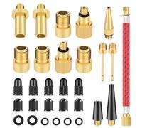 Romon Adaptador Valvula Bicicleta 30 Piezas DV SV AV Bicicleta Válvula Adaptador para Compresor de Bicicleta Bomba de Bola para Todas Las Bicicletas