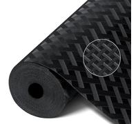 Romon Alfombrilla Antideslizante, Protector Cajones Cocina para Estantes de Nevera, 44.5x400cm Rollo EVA Alfombrillas Armario, Alfombras Non Adhesivo Protectores Antideslizante Cajones Cocina, Negro