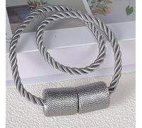 Romon Alzapaños Magnéticos Cortinas, 4 Piezas Sujeta Cortinas Gris Plateado - Recoge Cortinas para Salón, Dormitorio, Oficina (52cm)