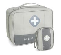 Romon Bolsa Primeros Auxilios Portátil, Botiquín de Primeros Auxilios Vacio, Impermeable Gran Capacidad Botiquín Médico Vacío, Bolsa Médico de Emergencia para Hogar, Oficina