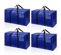 Romon Bolsas Mudanza Pack de 4 Bolsas de Mudanza Grandes Impermeables y Duraderas, Bolsas Almacenaje Ropa para Mudanza y Viaje Azul 72L