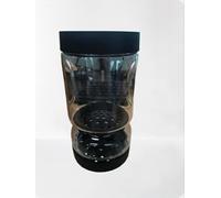 Romon Bote Aceitunas con Escurridor, Negro 930ml Tarro de Cristal de Borosilicato, Líquido Alimentario, Doble Capa Hermético para Encurtidos, Verduras Fermentadas y Almacenamiento Cocina