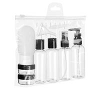 Romon Botella de Viaje, Juego de 11 Botellas de Viaje 80 ml Recargables y Antiderrames, Kit para Champú, Acondicionador, Loción y Productos de Baño, Transparente y Portátil