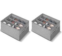 Romon Cajas Para Zapatos, Organizador Zapatos Armario Ahorro Espacio Bin con Tapas Transparentes Apilable Plegable Shoe Zapato Estante del Gabinete Cubby para Armario para Camisas Vaqueros Calcetines
