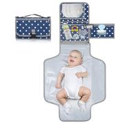 Romon Cambiador Bebé Portátil, Bolsa para Pañales, Cambiador Portátil Bolsa Lavable, Plegable y Extraíble para Guardar Pañales y Bolsa para Pañales para Llevar, Comoda Bebe, Azul