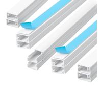 Romon Canaletas para Cables Adhesivos, 10 Paquetes De 0,4 Metros Organizador De Cables, para Ocultar Cables De Alimentación, Cables De Altavoces O Cables De TV En El Hogar O La Oficina (24mm*14mm)