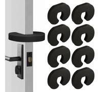 Romon Cerraduras de Seguridad para Niños, 8 Pcs Tope Espuma Protector Dedos Puerta Bebe Tope Clip Protector Prevenir Lesiones de Golpe Seguro Puertas Protector Puerta Dedos Protector para bebés, Negro