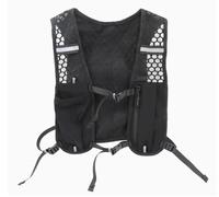 Romon Chaleco para correr para hombre y mujer, ligero, transpirable, negro, con bolsillo para botella de agua y múltiples bolsillos, ajustable para correr, maratón, correr y ciclismo
