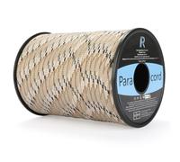 Romon Cuerda Paracord 550 Tipo III de 9 Núcleos, 4mm x 30m Camuflaje Desierto - Cuerda de Supervivencia de Nylon para Senderismo, Camping, Bricolaje y Accesorios para Perros