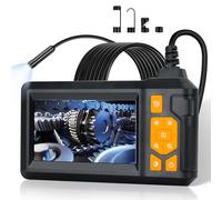 Romon Endoscopio Cámara de Inspección Industrial, Cámara de Alcantarillado con Boroscopio 4.3" Pantalla IPS 1080P HD Cámara Movil de Tuberias Serpiente Impermeable IP67 de Mano con 8 Luces LED, 5M