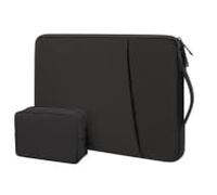 Romon Funda Portatil con Bolsa de Accesorios, Impermeable con Asa, Funda Ordenador Portatil para 13-14 Pulgadas, Negro