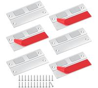Romon Iman Puerta Armario Autoadhesivo, 6 Pcs Cierre Magnetico Ultra-fino Pestillo Puerta Corredera Armario, Iman Adhesivo de Cocina Mueble Cierre Cajones Alacena Clausura Cerradura Magnetica