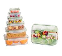 Romon Juegos de recipientes 7 Unidades Envases de Plastico con Tapa Hermetica Recipientes para Alimentos Ideales para Comidas y Celebraciones Sin BPA