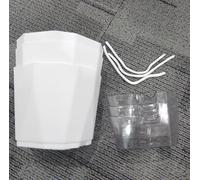 Romon Maceta Autorriego, Maceteros Decorativos Interior Resistentes con Diseño De Doble Capa, Set De 3 Redonda Macetero Exterior con Ventana De Nivel De Agua, Macetas Decorativas, Blanco, ø 15.2cm