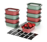 Romon Meal Prep Containers, Tapers Para Comida Hermetico, Tupper Fiambre y Embutidos, Tupper Plastico BPA-Free con Alta Hermeticidad, Microondables y Lavables en Lavavajillas (10 Unidades, 200ml)