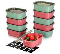 Romon Meal Prep Containers, Tapers Para Comida Hermetico, Tupper Fiambre y Embutidos, Tupper Plastico BPA-Free con Alta Hermeticidad, Microondables y Lavables en Lavavajillas (10 Unidades, 500ml)