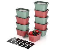 Romon Meal Prep Containers, Tapers Para Comida Hermetico, Tupper Fiambre y Embutidos, Tupper Plastico BPA-Free con Alta Hermeticidad, Microondables y Lavables en Lavavajillas (10 Unidades, 350ml)