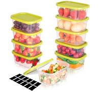 Romon Meal Prep Containers, Tapers para Comida Hermetico, Tuppers Plástico BPA-Free con Diseño Apilable, Lavables en Lavavajillas y Microondas (10 Unidades, 710ml)