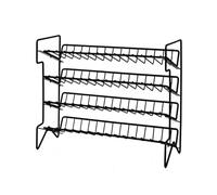 Romon Negro Especieros para Cocina de 4 Niveles, Acero al Carbono, Organizador Especias Desmontable, Almacenaje Versátil para Encimera Armario Despensa, 34.5x11.4x26.7cm-Tarros Especias No Incluidos