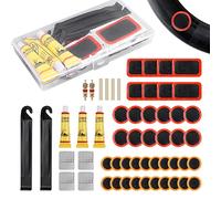 Romon Neumáticos Kits, Adultos Unisex, Parches de Reparación de Bicicletas, Kit Pinchazos Bici,Kit Repara Pinchazos Bicicleta,Parches Bicicleta Autoadhesivo Kit, Kit de Parches Bicicleta