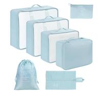 Romon Organizador Maleta Viaje,Equipaje 7 en 1 Set de Packing Cubes Bolsas Ropa Viaje para Cosméticos, Ropa Interior, Bolsa Zapatos