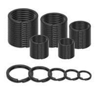 Romon Pack De Llaveros, 60 Piezas 5 Tamaños Anilla Metálica Plana, Mosquetones Para Bolsos Y Manualidades DIY, Adaptable A Llaves De Auto, Tarjetas Y Accesorios, Negra