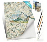 Romon Papel Acuarela, 30 Hojas Cuaderno Acuarela Bloc Acuarela, Sketchbook Acuarela para Artistas Adultos Adolescentes, Bloque de acuarela A5 Watercolor Paint Pad Blanco Acuarelas 300gr Algodon