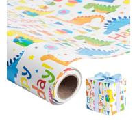 Romon Papel de Regalo Cumpleaños, Envolver Regalos Decoracion, Lindo Papel de Regalo, 43cm*300cm por Rollo, Impresión Colorida, Papel para Envolver Regalos para Cumpleaños, Navidad
