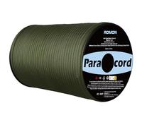 Romon Paracord 4mm, 9 Hebras Cuerda de Nylon, Cuerda Paracord 550 Cuerda Escalada, Cuerda de Paracaídas para Toldo Exterior Supervivencia Camping Tendedero, 250kg Carga de Rotura, Ejercito Verde 100m