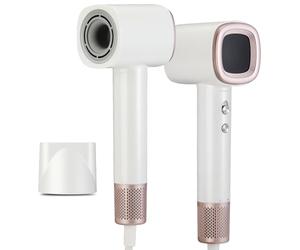 Romon Phon Capelli Ionico 1600W, 200 Millones de Iones, 3 Niveles de Temperatura, 2 Velocidades de Viento, 59 dB Bajo Ruido, con Boquilla, Ligero para Hogar y Viaje, Rosa