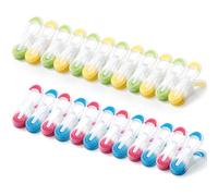 Romon Pinzas Ropa, 24 Pinzas Tender Ropa, Pinzas Ropa Que No Dejan Marca Pinzas para La Ropa, Pinzas para Bolsas de Alimentos Ropa Clips Pinzas de Plástico Fuerte para Espacios Interiores Exteriores