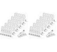 Romon Pinzas Ropa, 30 Pinzas Ropa Que No Dejan Marca Pinzas Toalla Playa Antideslizantes, Blanco Ropa Clips Pinzas de Plástico Fuerte Resistentes al Viento para Toallas Ropa Interior Calcetines