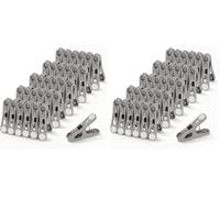 Romon Pinzas Ropa, 30 Pinzas Ropa Que No Dejan Marca Pinzas Toalla Playa Antideslizantes, Gris Ropa Clips Pinzas de Plástico Fuerte Resistentes al Viento para Toallas Ropa Interior Calcetines