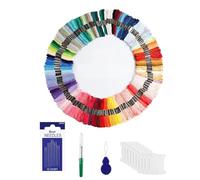 Romon Punto De Cruz Kit Completo, 150 Colores Hilos De Coser Para Maquina, 8m Hilos De Bordado Con Herramientas, Ideal Para Pulseras Y Manualidades