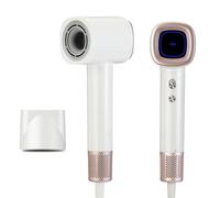 Romon Secador De Pelo Iónico, 1600W, 105000 Rpm, 200 Millones Iones Secador Silencioso, botón caliente/frío, para Viaje Y Uso Doméstico, rosa