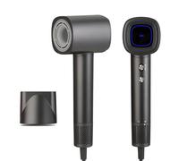 Romon Secador De Pelo Iónico Profesional 1600W, Motor 105000 Rpm, 20 Millones De Iones, botón caliente/frío, para Hogar Viaje Salon, Negro