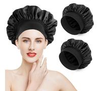 Romon Shower Caps Gorro, Negro, Talla única (Pack de 2) para Mujer