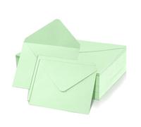 Romon Sobre Pequeños, 50 Piezas Verde Sobres Invitaciones Boda, el sobrecito de Papel 120 g/m² de Felicitaciones Regalo Sobres de Tarjeta Boda Fiesta Oficina Invitación para Eventos Navidad
