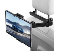 Romon Soporte Tablet Coche con Estructura Triangular Estable, Extensible Y Rotación 360°, Compatible con 4-12,9 Pulgadas, para Vehículos con Reposacabezas