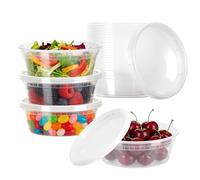 Romon Taper Plastico, Set De 24 Tupper Hermetico, Envases Con Tapa Para Comida, Meal Prep Containers Pequeños, Antifugas Y Faciles, Compatible Con Microondas Y Nevera (230ml/8oz)