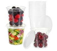 Romon Taper Plastico, Set De 24 Tupper Hermetico, Envases Con Tapa Para Comida, Meal Prep Containers Pequeños, Antifugas Y Faciles, Compatible Con Microondas Y Nevera (710ml/24oz)