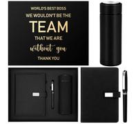 Romooa Boss Appreciation Gifts Black Best Boss Box Notebook Pen and Tumbler Thank You Gift Bulk Welcome to the Team Box for Lady Leader Manager Coworkers Office Supplies