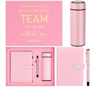 Romooa Boss Appreciation Gifts Pink Best Boss Box Notebook Pen and Tumbler Thank You Gift Bulk Welcome to the Team Box for Lady Leader Manager Coworkers Office Supplies