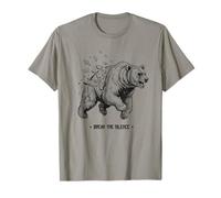 Rompe el silencio oso geométrico roto patrón símbolo Camiseta