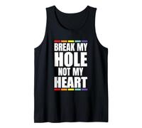 Rompe mi Agujero, no mi Corazón Orgullo Arco Iris Queer Gay CSD LGBTQ Camiseta sin Mangas