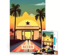 Rompecabezas 1000 Accra,preciso,Divertido,cognitivo,para Jugar a Relajarse,Divertido,para cumpleaños,artístico,para Jugar (38x52cm)